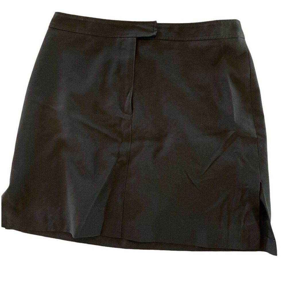 New York & Company Womens Black Skirt Size 14 Straight Pencil City Stretch